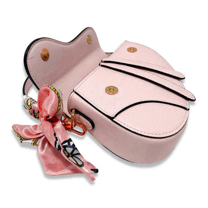 Pink Saddle Purse