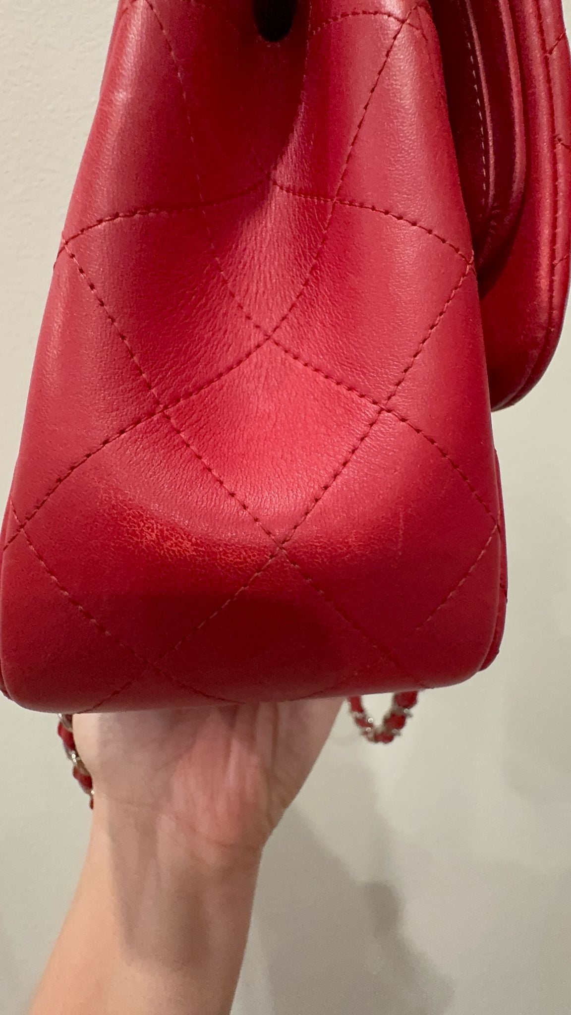 Chanel Lambskin Jumbo Red