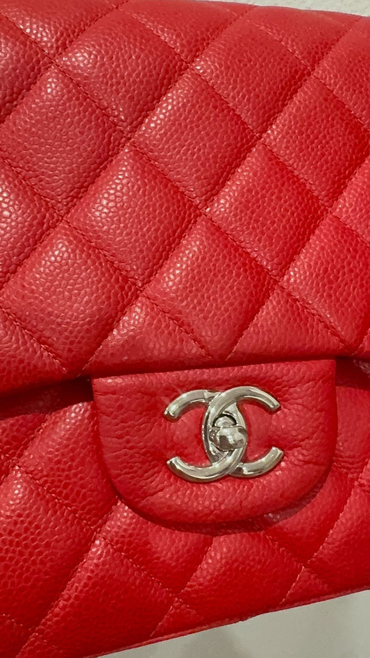 Chanel Caviar Jumbo Red